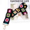 Framendino, Crochet Flower Purse Straps Replacement Crossbody for Handbags Black