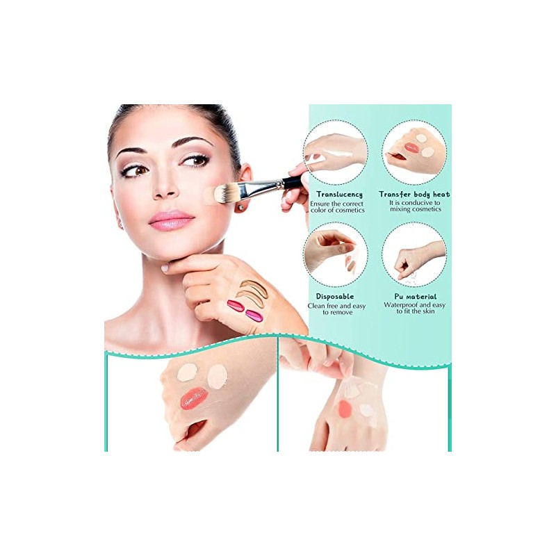 100 Uds. Paleta de Maquillaje para Manos, Película de PU
