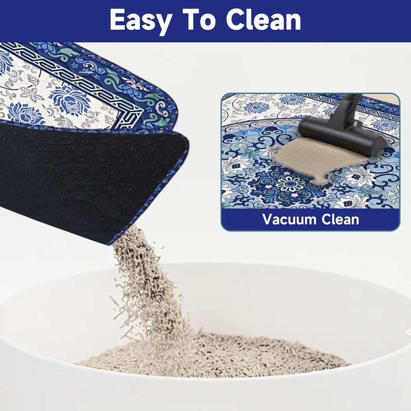 YOSEPATI Cat Litter Mat, Reusable Kitty Litter Trapping Mat 2