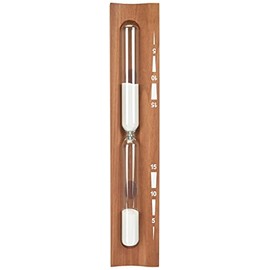 eliga Sanduhr Thermoholz mit weißem Sand