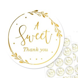 1.45inch Thank You Stickers 120PCS White A Sweet Thank youLabels Envelopes,Thank Your Order Sealing Stickers Decoration for Business