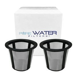 PureWater Filters Reusable Coffee Basket Mesh Filter for Single Serve Brewer Models B30, B31, Mini, B40, B50, B60, B70 (2 Pack)