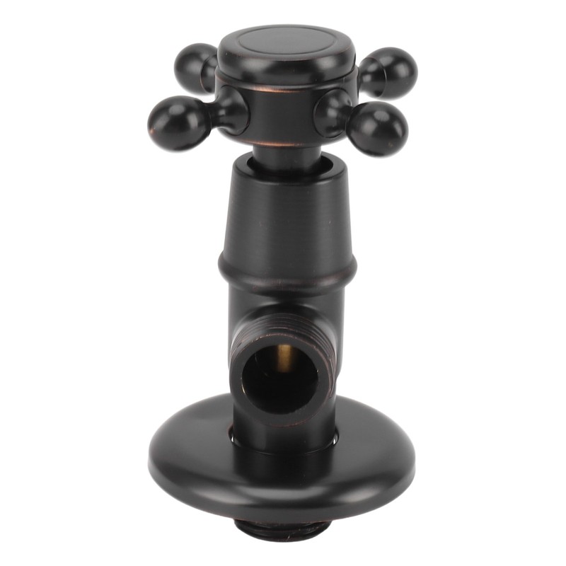 Solid Brass Angle Stop Valve Retro Thickened Cold Hot Triangle