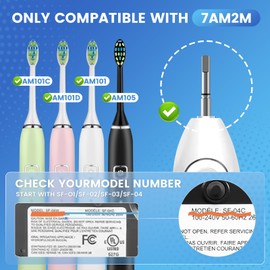 AiNeedCare Toothbrush Head Replacement for Waterpik, 6 Pack Flossing Brush Heads Compatible with Water-pik Sonic Fusion 2.0 / SF-01, SF-02, SF-03 & SF-04