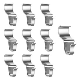Hsthe Sea 10 Pack Vinyl Siding Hooks Vinyl Siding Clips Hooks Heavy Duty Stainless Steel Low Profile No-Hole Hanger Hook for Hanging