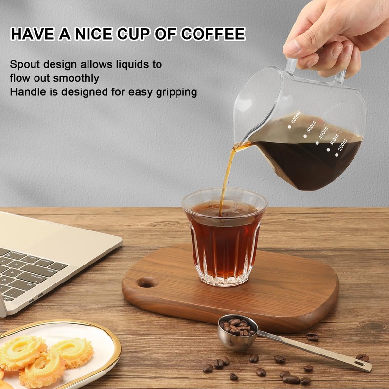 Mongdio Pour Over Coffee Maker, 20 oz V60 High-Heat Borosilicate