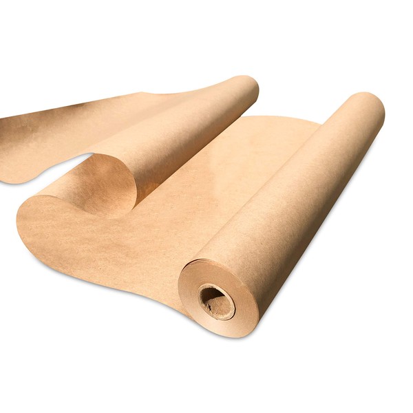 Made in USA Brown Kraft Paper Jumbo Roll 30" x 2400" (200ft) Ideal for Gift Wrapping, Art, Craft, Postal, Packing, Shipping, Floor Protection, Dunnage, Parcel, Table Runner, 100% Recycled Material