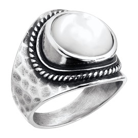 Silpada 'Pearlized' Natural Mother-of-Pearl Ring in Sterling Silver, Size 10