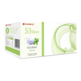 S3090L Cranberry Series S3090 Mint Scented Earloop Face Mask, Lavender (Pack of 50)