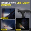 BigAlex Folding Walking Cane with LED Light,Pivoting Quad Base,Adjustable Walking