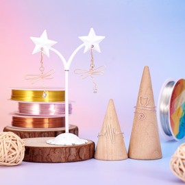 Craftdady 4 Rolls 22 Gauge Jewelry Wire 0.6mm Soft Pure Copper Wire Jewelry Making Wire Electroculture Gardening Wire Craft Beading Wire Bendable Wire for Plants