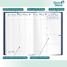 Quo Vadis 2026 Refill for Minister - Weekly/Monthly Planner - 12 Months, Jan. to Dec. - 6 1/4 x 9 3/8" - Time Management Appointment Organizer