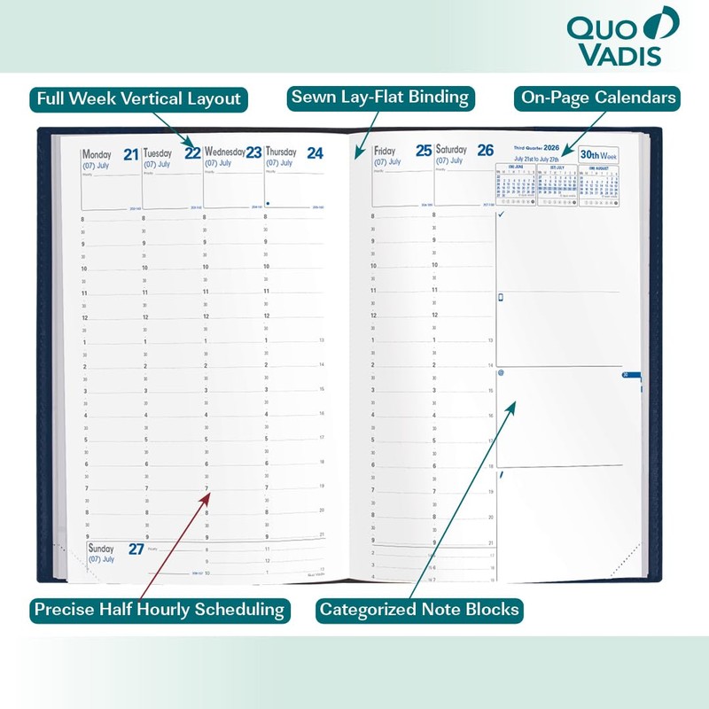 Quo Vadis 2026 Refill for Minister - Weekly/Monthly Planner -