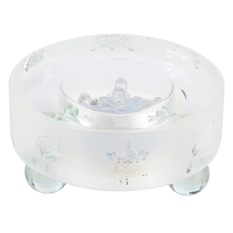 Beautiful Pattern Mini Crystal LED Light Base Buddha Display Stand