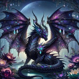 5D Diamond Painting Dragon, Colourful Dragon Diamond Painting Set for Adults, DIY Diamond Painting Art Pictures, Full Drill Embroidery Set for Wall Decoration, Ideal as a Gift for Home (30 x 30 cm)