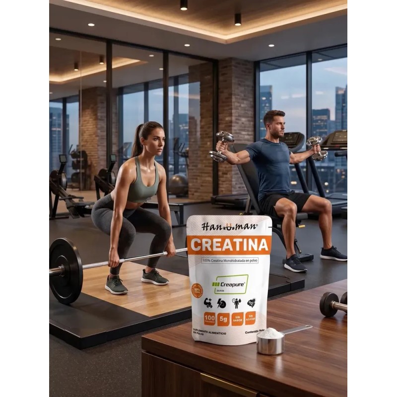 Creatina monohidratada Hanuman en polvo Sin sabor x 500g