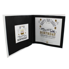 Widdop and Co 50th Birthday Photo Album 4x6 Black and Gold Design