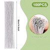 18 Gauge White Floral Stem Wire, 100 PCS Paper Wrapped