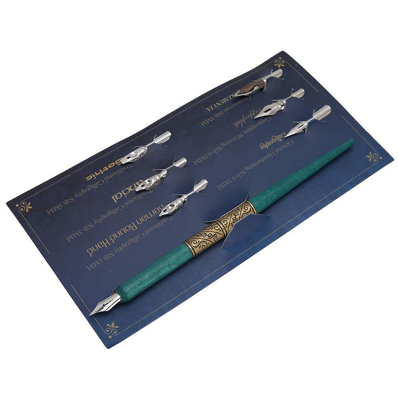 Qinlorgon Calligraphy Pen, Smooth Dip Pen Set, Light Weight for
