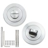 Bwintech 2Pcs 52MM Satin Chrome Bathroom Escutcheon Polished Nickel Turn