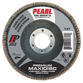 Pearl Premium 4" x 5/8" Silicon Carbide T27 Flap Disc - 80 GRIT (Pack of 10)