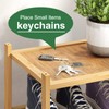 kiplant Small Shoe Rack, 2-Tier Bamboo Wood Shoe Rack for