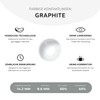 AUNIRY Kontaktlinsen Farbige Grau "GRAPHITE" Natürliche: Komplettset (2 Linsen, Pinzette,