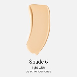 Saie Glowy Super Skin Tint Liquid Foundation - Hydrating Serum Foundation with Lightweight, Medium Coverage - Formulated with Hyaluronic Acid to Hydrate, Brighten and Plump - Shade 6 (1.01 oz)