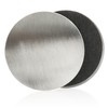 com-four® 7 Piece Coasters Set with Holder - Stainless Steel