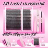 FADLASH DIY 50D Lash Extension Kit 0.07D Curl Individual Lashes