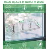 AnBaiMei Clear Window Mounted Bird Feeder Bath with Strong Suction