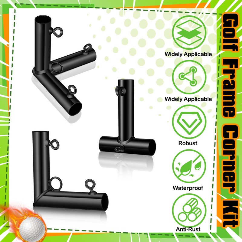 Blulu 10 Pieces 1'' Golf Frame Corner Kit DIY Canopy