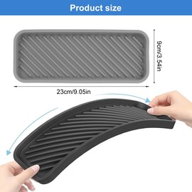 2 Stück Silikon-Spülbeckenbehälter, Spülbecken-Organizer, Schwammhalter, Spülbecken-Organizer, Schwammhalter, rutschfestes Abtropfgestell, Abtropfmatte für Tassen, Küche, Bad