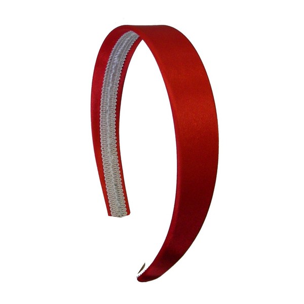 Red 1 Inch Satin Hard Headband