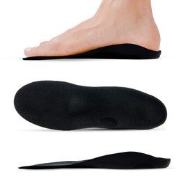 Green-Feet Orthopaedic Insoles Further Designed For Lower Arch Foot Splayfoot Heel Spur (✅ Maximum Support) - black/green, size: 45/46