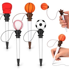 DIUDIU CAT Fun Ballpoint Pen Set for Sports Fans, Football, Baseball, Basketball, Boxing, Ideal for Birthday Parties, Awards and Party Favors