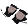 Heated Gloves Fingerless Full Finger Adjustable 3 Gear Black Hand