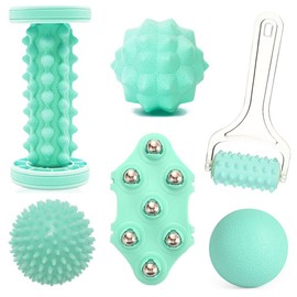 Masaje de pies para fascitis plantar, bolas de masaje muscular, Rodillo masaje pies, alivio del dolor para picos y arcos, reducción del estrés y relajación mediante terapia de puntos de activación