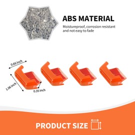 RAZPOY for Bronco Air Conditioning Outlet Adjustment Trim, 4PCS Central Control Air Outlet Vent Cover Compatible with 2021-2023 Ford Bronco Interior Accessories, Orange