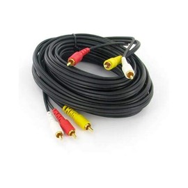 5m Budget 3 RCA Composite Audio Video AV Cable Red White Yellow Home Theatre