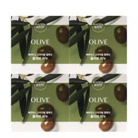 Happy Bath 해피바스 오리지널 컬렉션 올리브 비누 90g 4개 Happybath Original Collection Olive Soap 90g 4ea