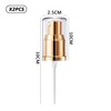 Pack of 2 Pump Heads for Cosmetic Foundation Bottles, Golden