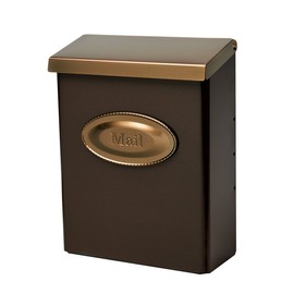 Gibraltar Mailboxes Designer Locking Medium Capacity Galvanized Steel Venetian Bronze, Wall-Mount Mailbox, DMVKGV04