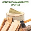 ZELARMAN Wood Splitting Wedge, 4 LB Manual Log Splitting Tool,
