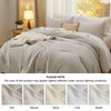 Bedsure Oversized Queen Comforter Set, Beige Soft Prewashed Bed Comforter