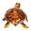Tortoise Figurine Electroplated Turtle Jewelry Trinket Storage Box Ornament with