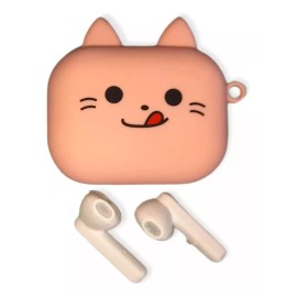 Maíz 4x3 Audifonos Bluetooth Manos Libre Tws Stereo Gato Kawaii Color Ab