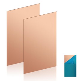 Copper Sheet, 2 Pieces of Copper Plates 8"×4" -18 Gauge(1mm) Thickness, 99% Pure Copper Sheets for Metal Crafts, Jewelry Making, DIY, Jewelry