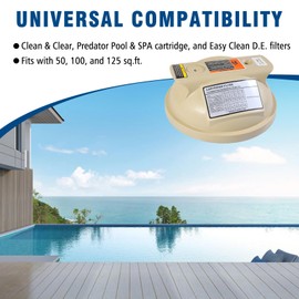 178553 Pool Filter Lid Assembly Compatible with Pentair Clean & Clear Predator Pool and Spa Cartridge Filters, Pool Filter Housing Cover Replacement for Pentair 50 100 125 Square Feet Filters (178553)