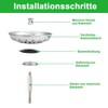 Dreamil Spülbecken Siebkörbchen 82mm Edelstahl Abflusssieb mit Höhenverstellbar Küchenspüle Spüle